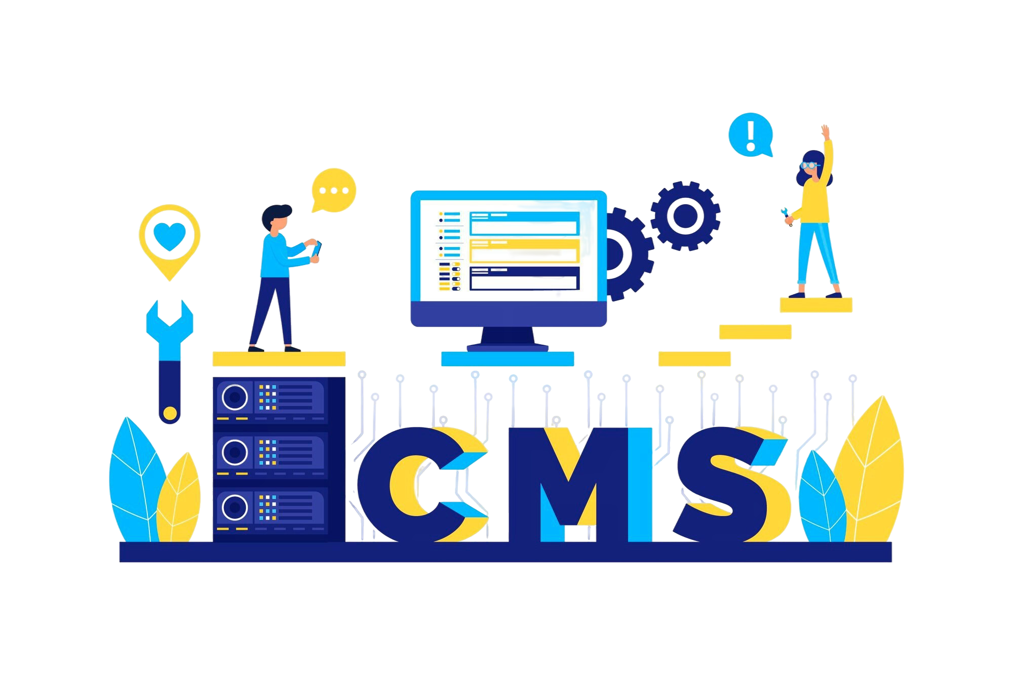 CMS Website Design Illustration